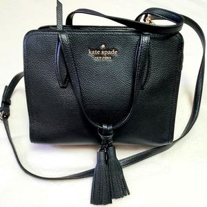 ××SOLD×× Kate Spade leather small top zip satchel black
